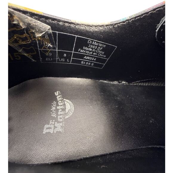 Dr. Martens Darcy Oxfords Floral Brogue 3989 Y2K Women's US 8 Black Leather Rare - Picture 6 of 12